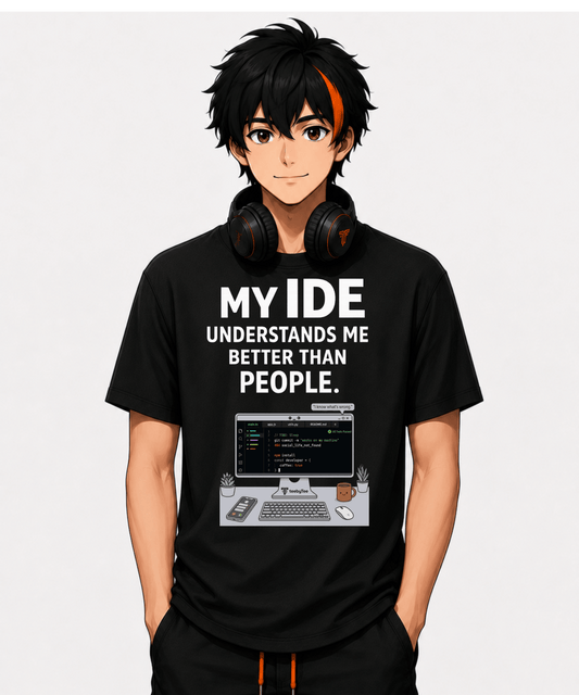 My IDE Understands Me Better Than People | Funny Developer Graphic T-Shirt