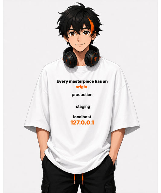 Every Masterpiece Has an Origin | Premium Developer Oversized Graphic T-Shirt
