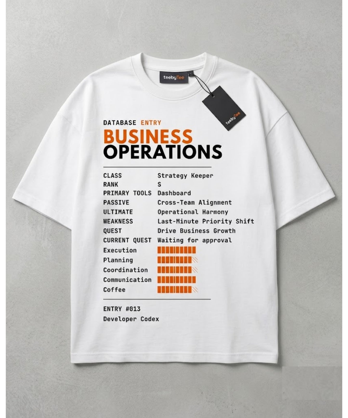 Business Operations | Developer Codex #012 | Ultra Premium Oversized Terry T-Shirt