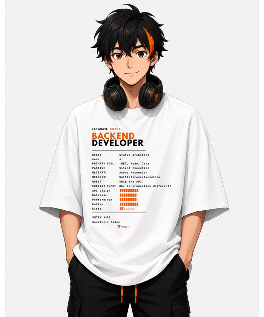 Backend Developer | Developer Codex #002 | Ultra Premium Oversized Terry T-Shirt