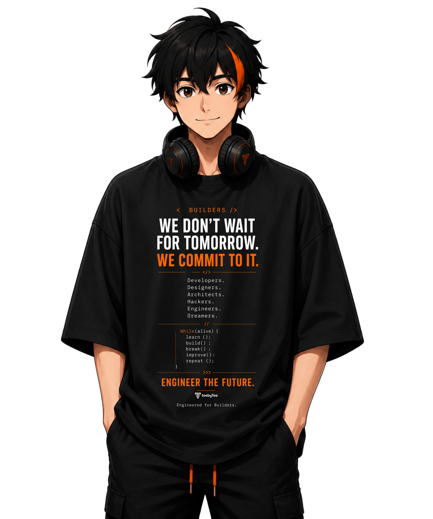 < BUILDERS /> – Engineer The Future Oversized Tee