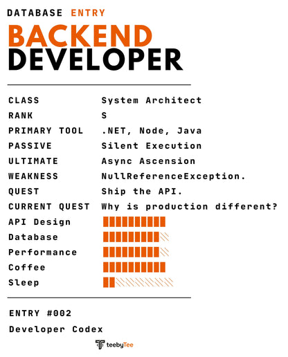Backend Developer | Developer Codex #002 | Ultra Premium Oversized Terry T-Shirt