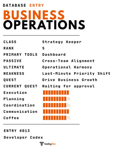 Business Operations | Developer Codex #012 | Ultra Premium Oversized Terry T-Shirt