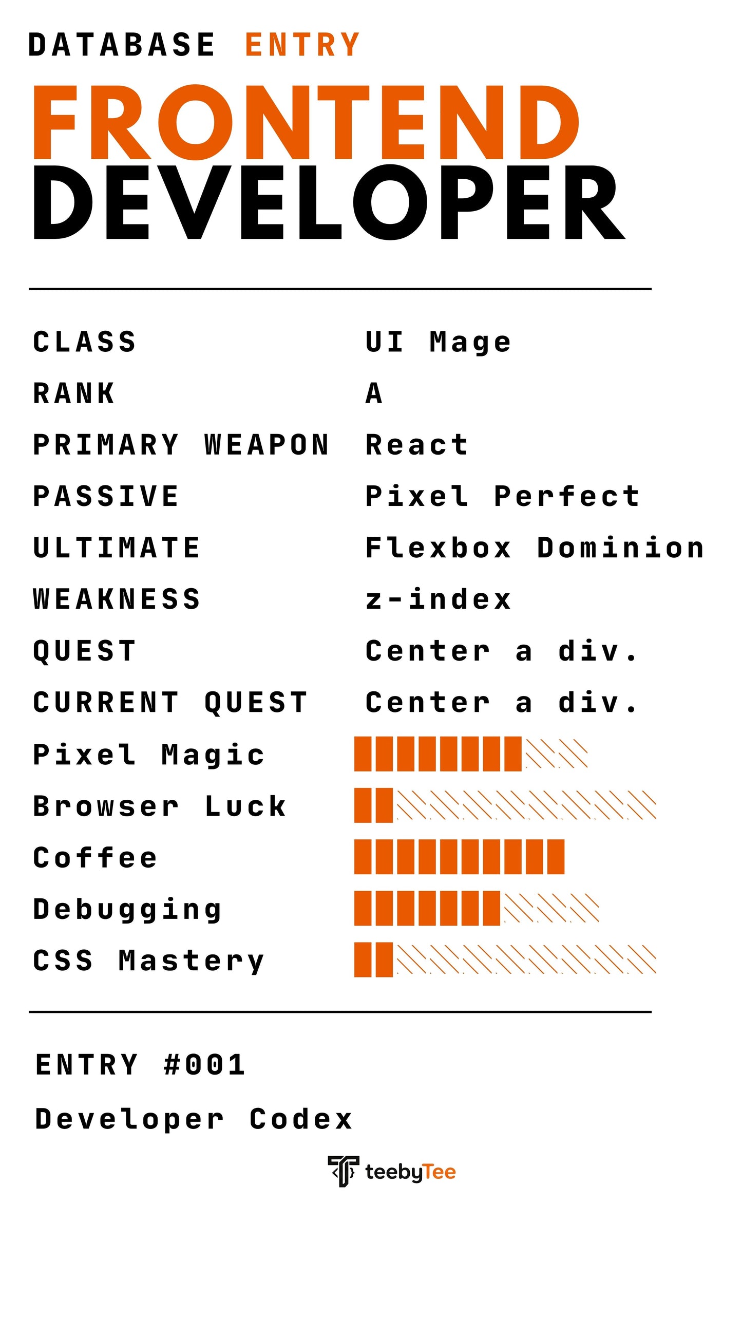 Frontend Developer | Developer Codex #001 | Premium Oversized T-Shirt