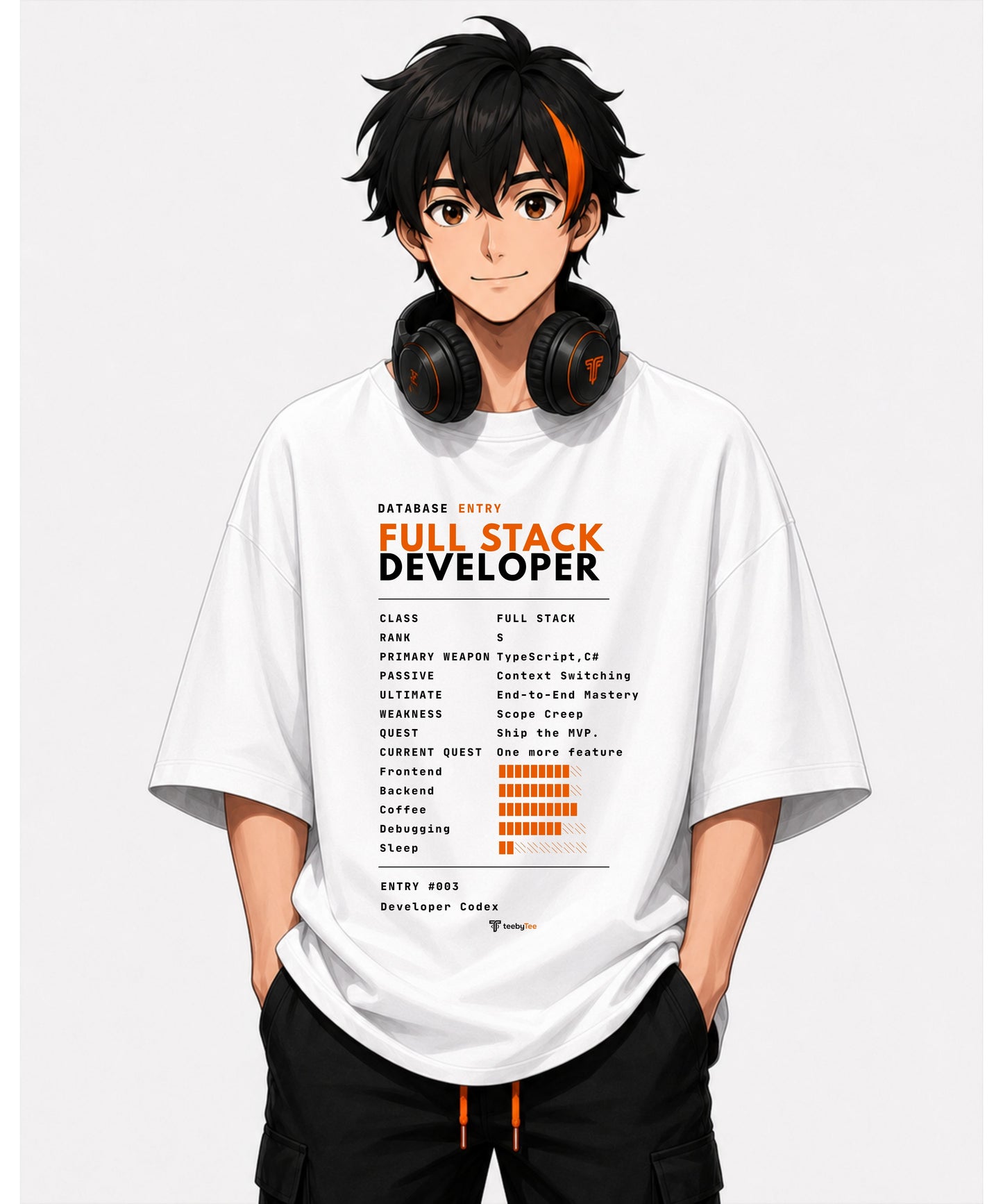 Full Stack Developer | Developer Codex #003 | Ultra Premium Oversized Terry T-Shirt