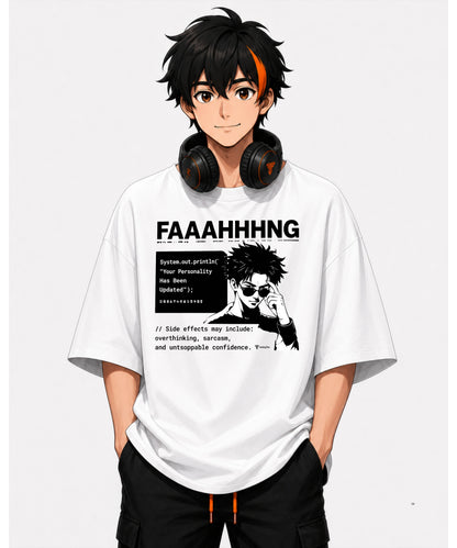 FAAAHHHHNG | Premium Developer Graphic Oversized T-Shirt for Programmers