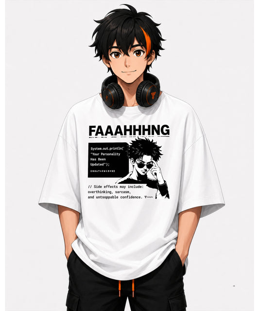 FAAAHHHHNG | Premium Developer Graphic Oversized T-Shirt for Programmers