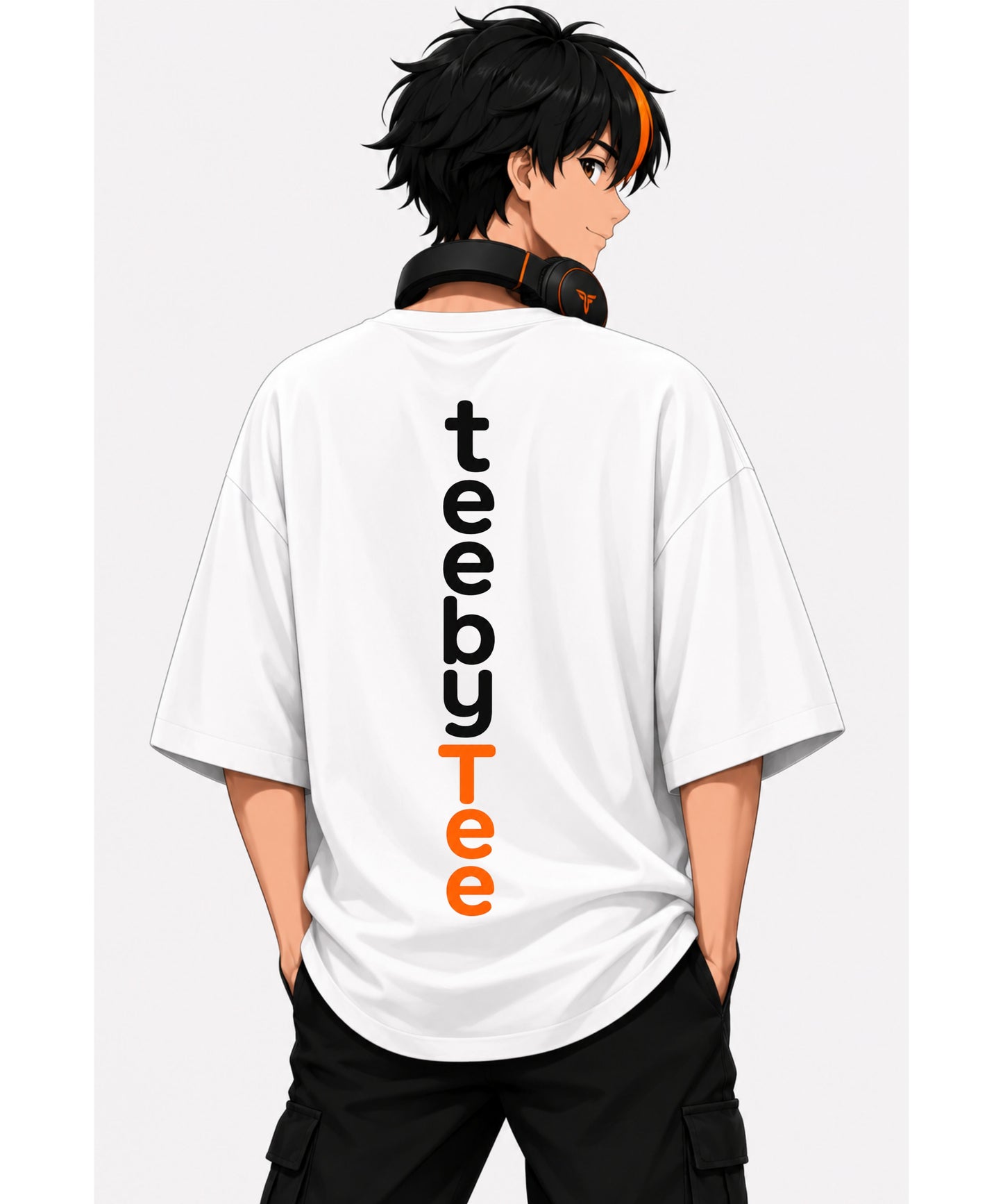 Signature Vertical Logo | Premium 240 GSM Oversized T-Shirt