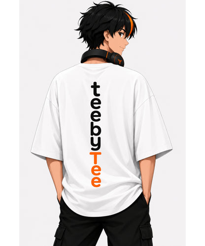 Signature Vertical Logo | Premium 240 GSM Oversized T-Shirt