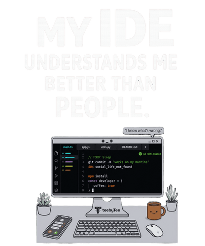 My IDE Understands Me Better Than People | Premium Developer T-Shirt